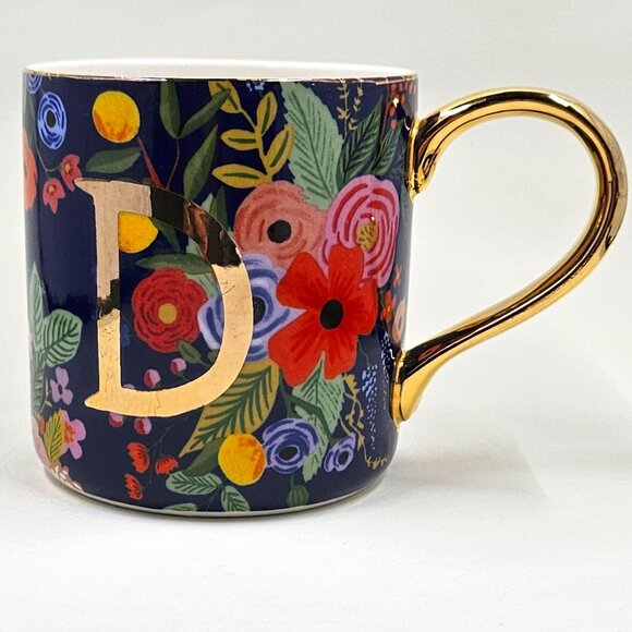Rifle Paper Co. for Anthropologie Monogram Mug "D" - Picture 1 of 13